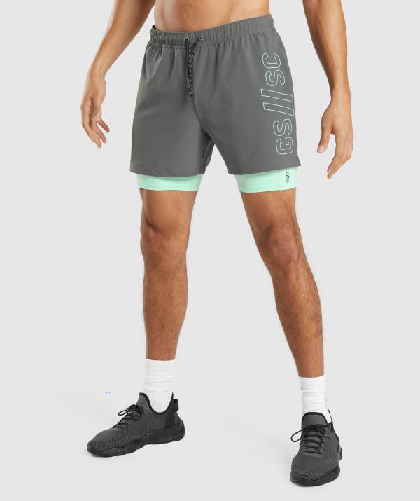 Panske Šortky Gymshark Steve Cook Ranger Siva Siva | BA8356409